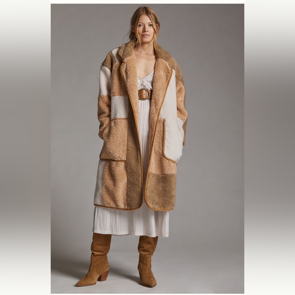 Pilcro Colorblocked Sherpa Coat from anthropologie.
